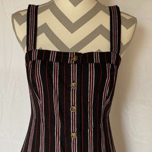 #169  Hollister Striped Pinafore Dress
